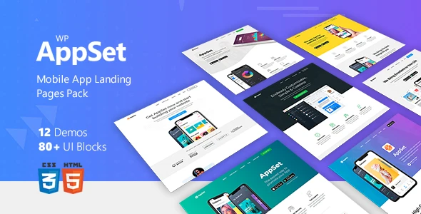 Appset – App Landing Page WordPress Responsive Theme in Marketing Blog & Digital Portfolio Showcase